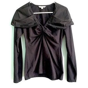 ⚡️CAbi Medium Black Long Sleeve Top •